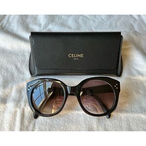CELINE CL 40186I BLACK SUNGLASSES LIKE NEW ROUND